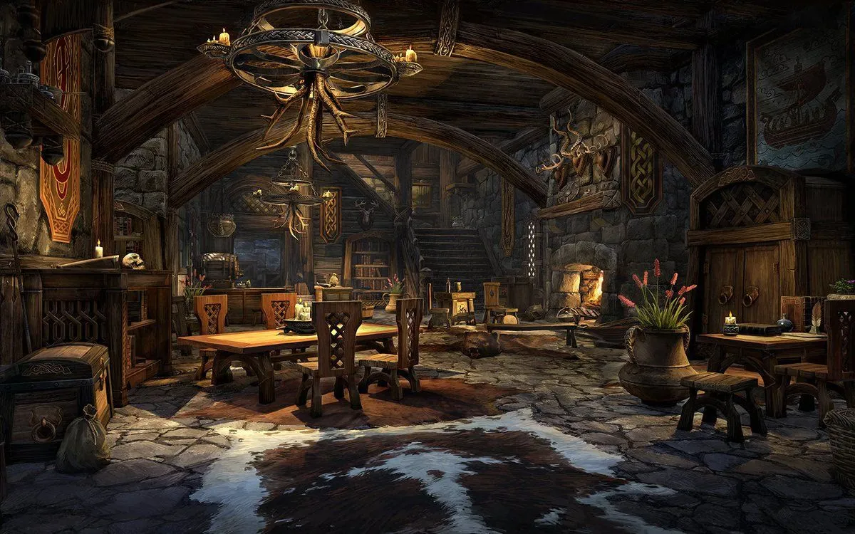 Salle chaleureuse de la Taverne Étudiante